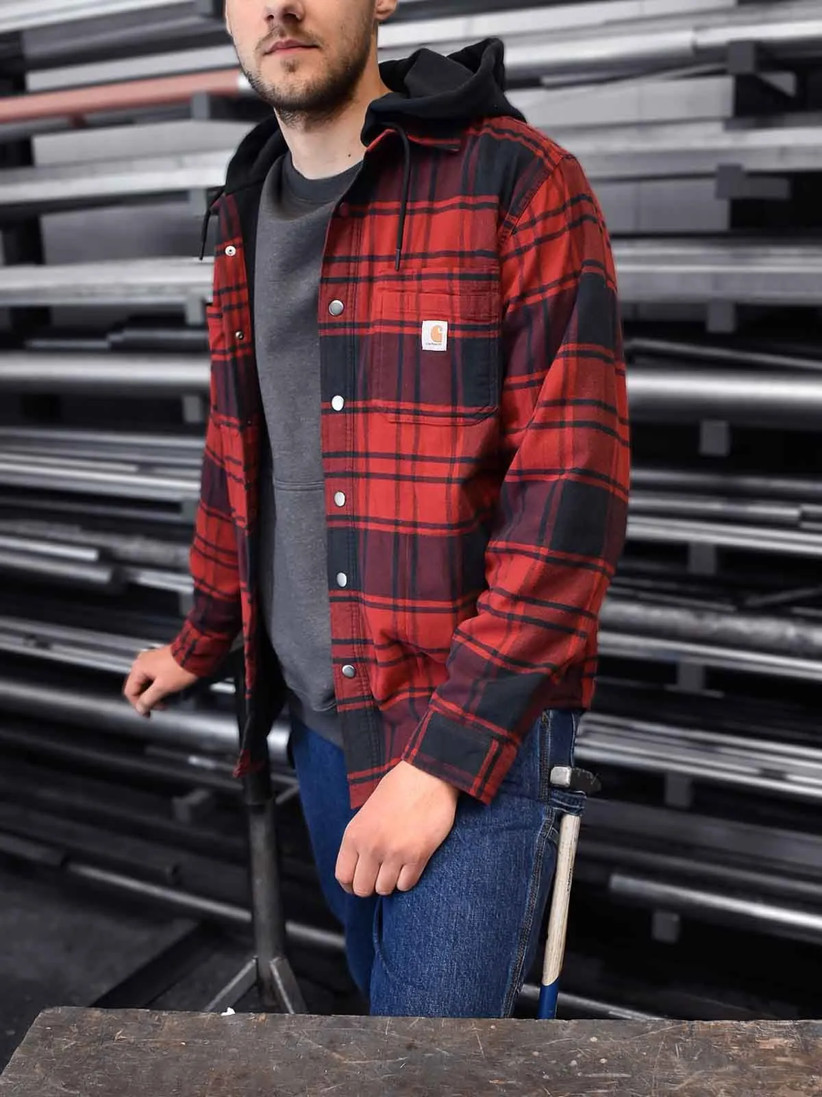 105621 Work Shirt Jacket Flannel Fleece Lined - Carhartt