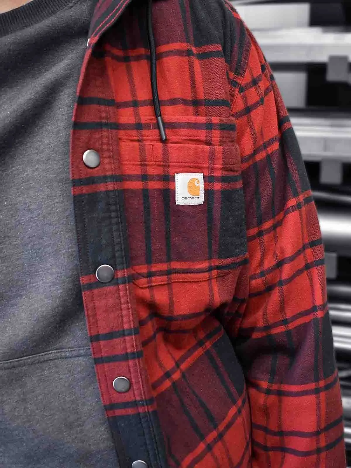 105621 Work Shirt Jacket Flannel Fleece Lined - Carhartt