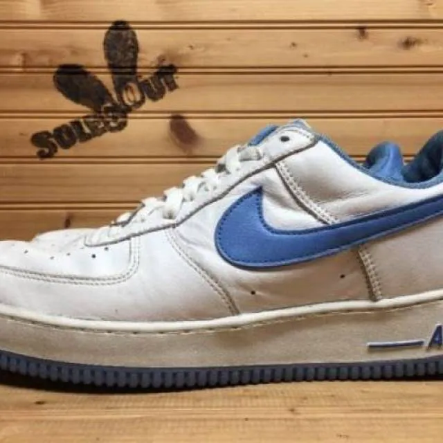 2002 Nike Air Force One 1 Low B sz 12 White Columbia Blu...