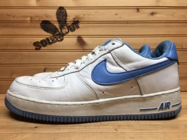 2002 Nike Air Force One 1 Low B sz 12 White Columbia Blu...