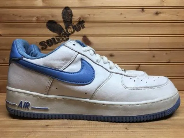 2002 Nike Air Force One 1 Low B sz 12 White Columbia Blu...