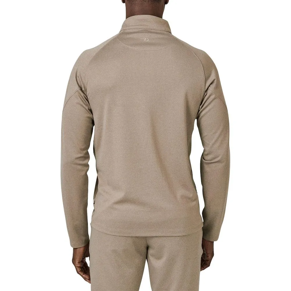 7Diamonds A-Game Quarter Zip Golf Pullover Khaki - FW23