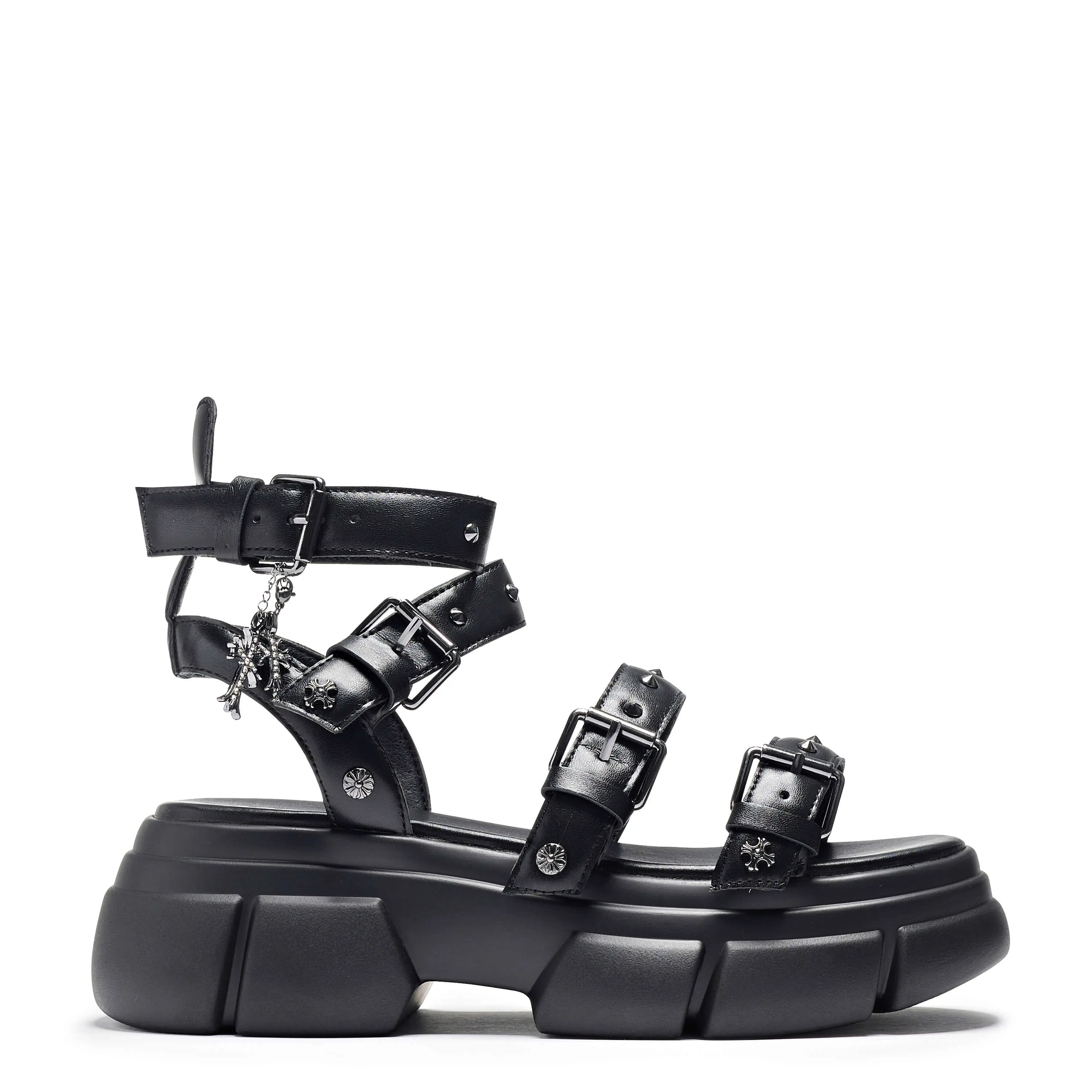 A Raining Vengeance Charm Platform Sandals