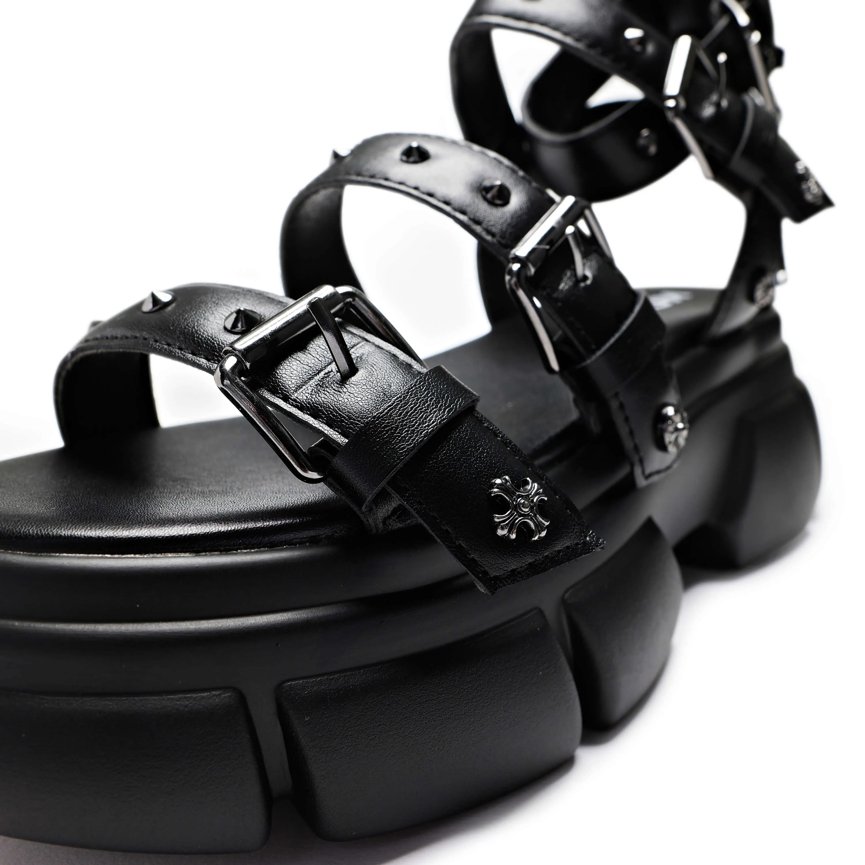 A Raining Vengeance Charm Platform Sandals