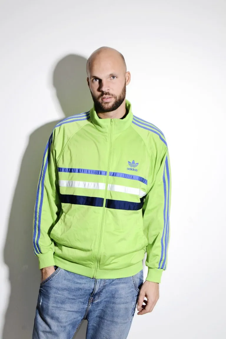 Adidas Originals sport jacket for men in green colour