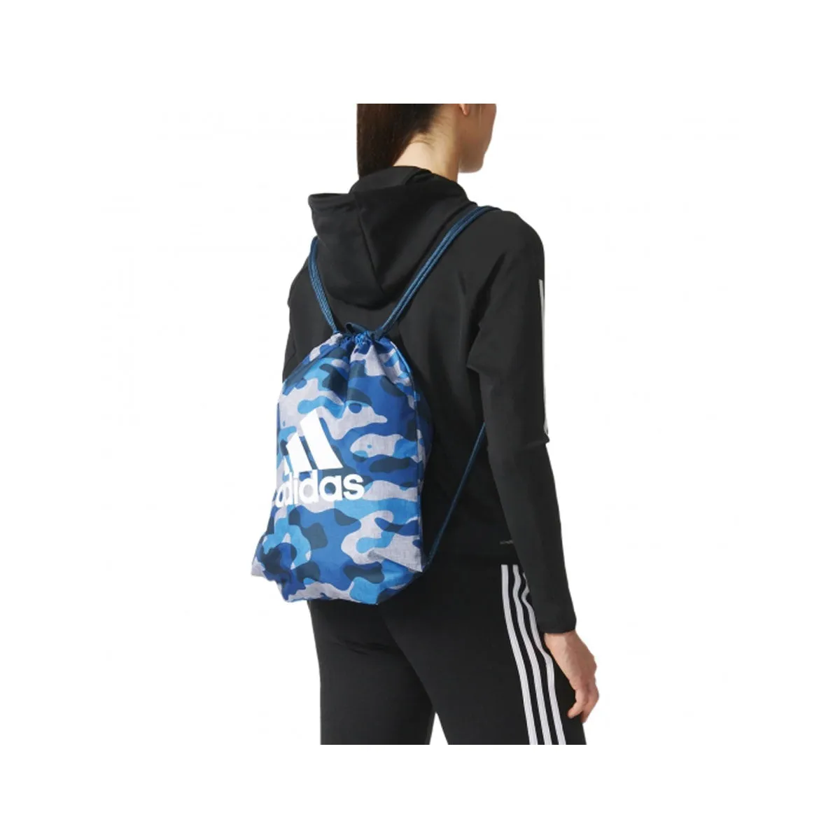 Adidas Originals Unisex White Mineral Blue Camouflage Training Gym Sack Backpack