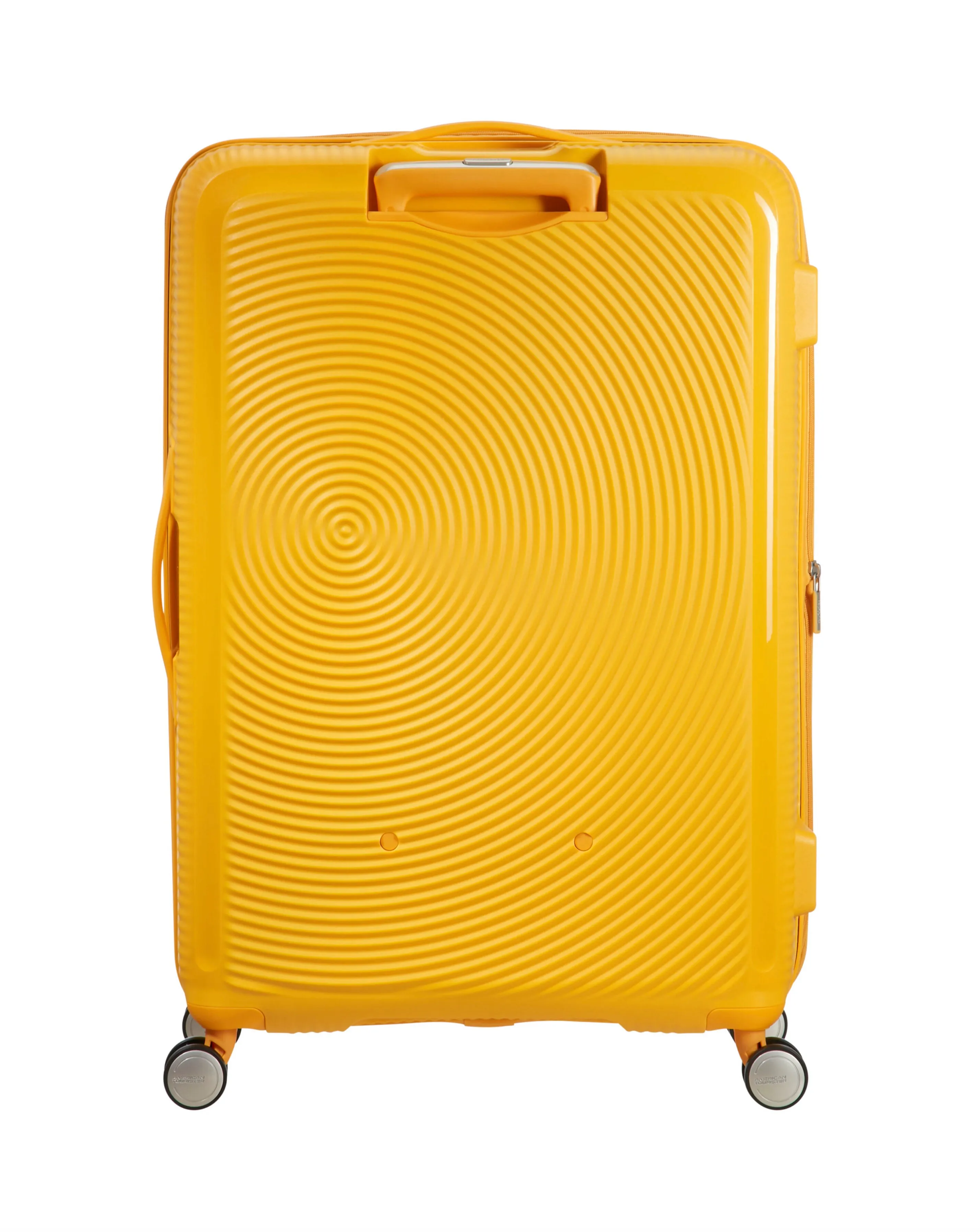 American Tourister Soundbox Spinner 77cm Large Suitcase Golden Yellow | Simply Be