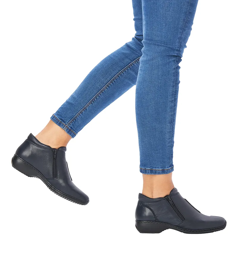 Ankle Boot with Side Zip by Rieker