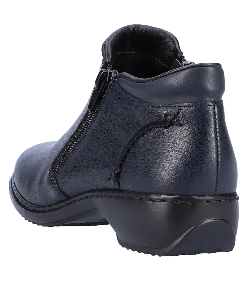 Ankle Boot with Side Zip by Rieker