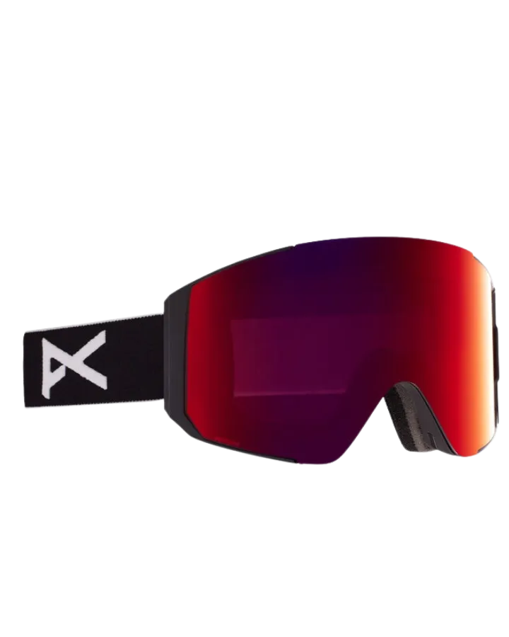 Anon Sync Snow Goggles + Bonus Lens - Black/Perceive Sunny Red Lens