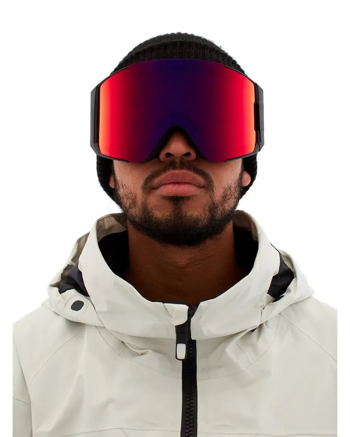 Anon Sync Snow Goggles + Bonus Lens - Black/Perceive Sunny Red Lens