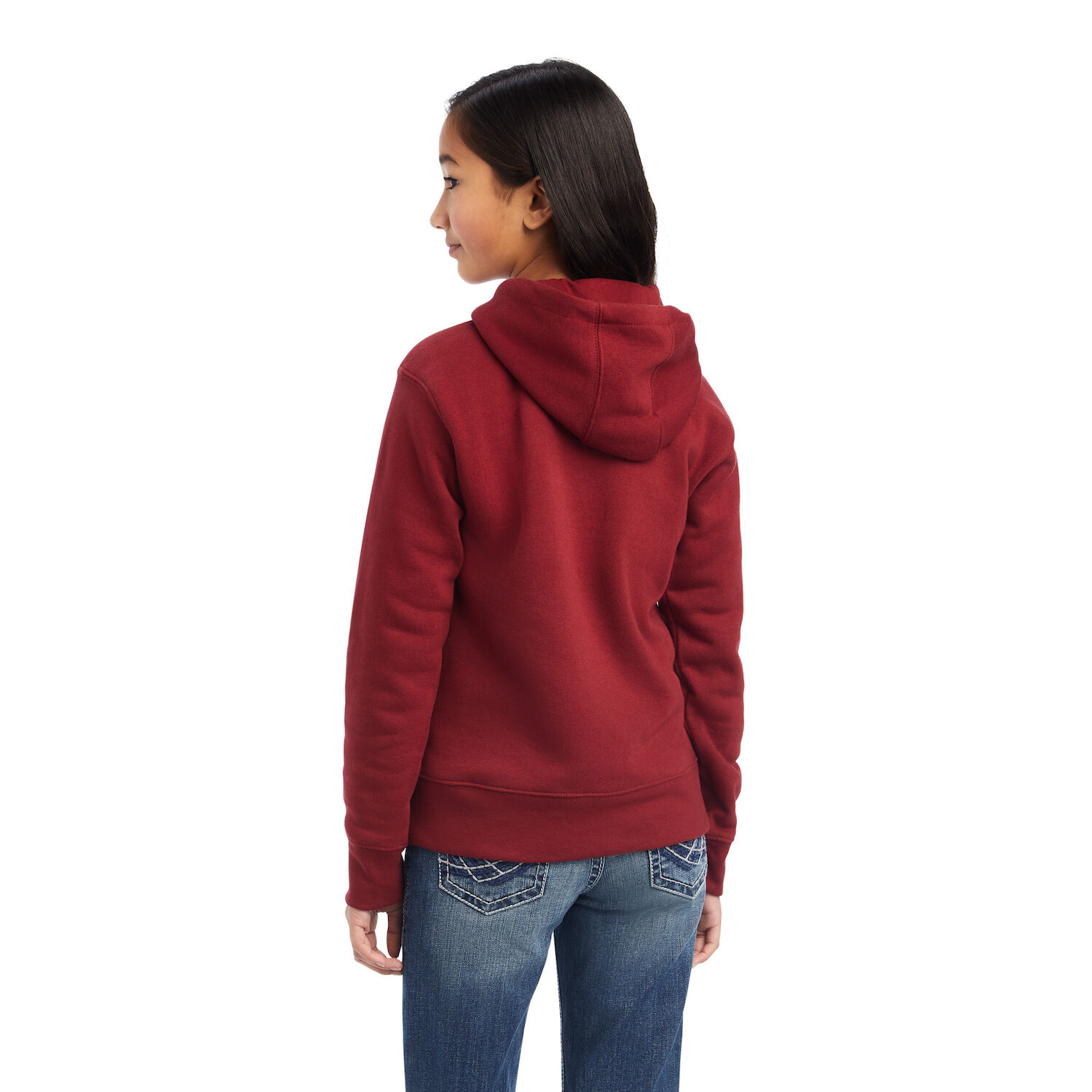 Ariat Girls REAL Beartooth Hoodie in Rouge Red