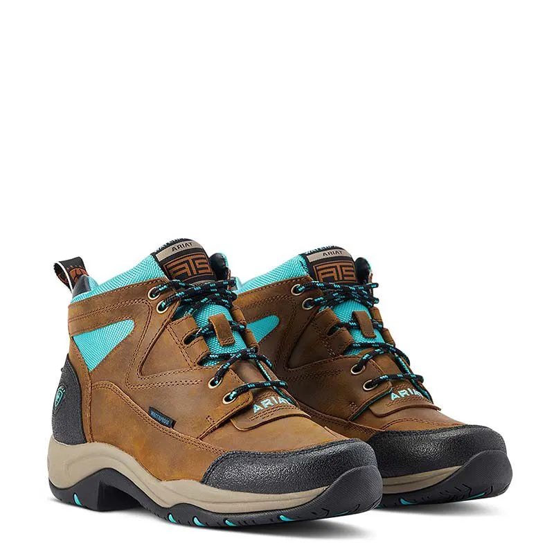 Ariat Women's Terrain Waterproof Boot - Brown/Turquoise