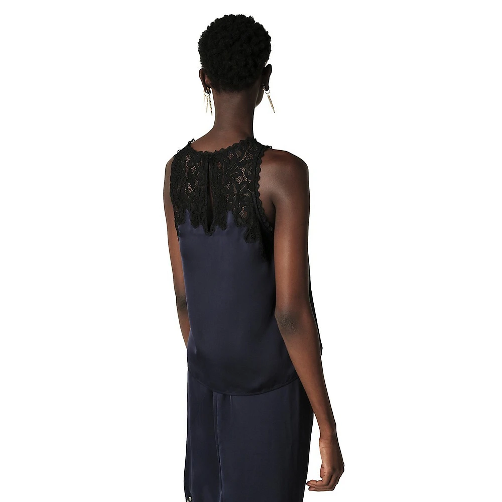 ba&sh Clea Sleeveless Lace Top