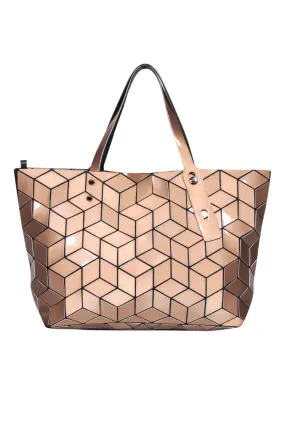 Bao Bao - Golden Bronze Metallic Mosaic Tote