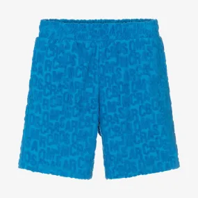 Blue Towelling Shorts