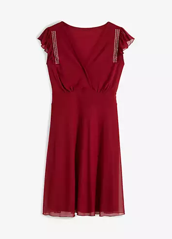 bonprix Flared Embellished Wrap Dress | Grattan