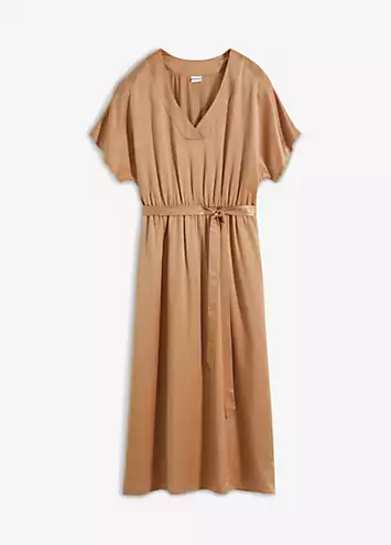 bonprix Satin Wrap Tie Waist Dress | Grattan