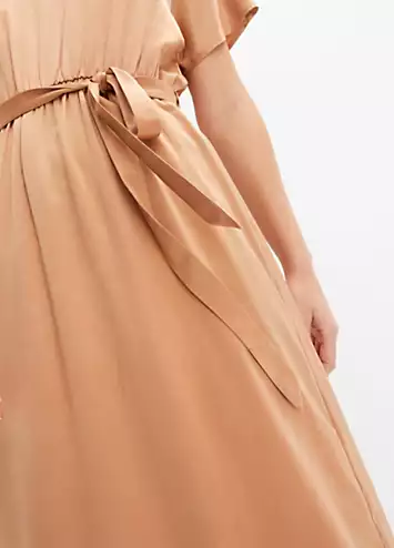 bonprix Satin Wrap Tie Waist Dress | Grattan