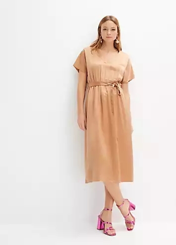 bonprix Satin Wrap Tie Waist Dress | Grattan