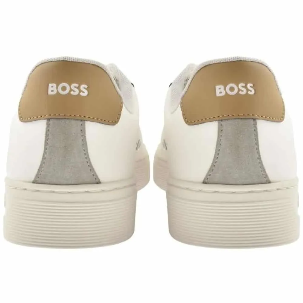 BOSS Rhys Tenn Pusdeth Trainers White | Menswear Online