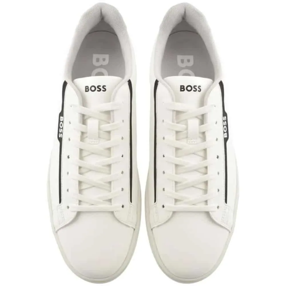 BOSS Rhys Tenn Pusdeth Trainers White | Menswear Online