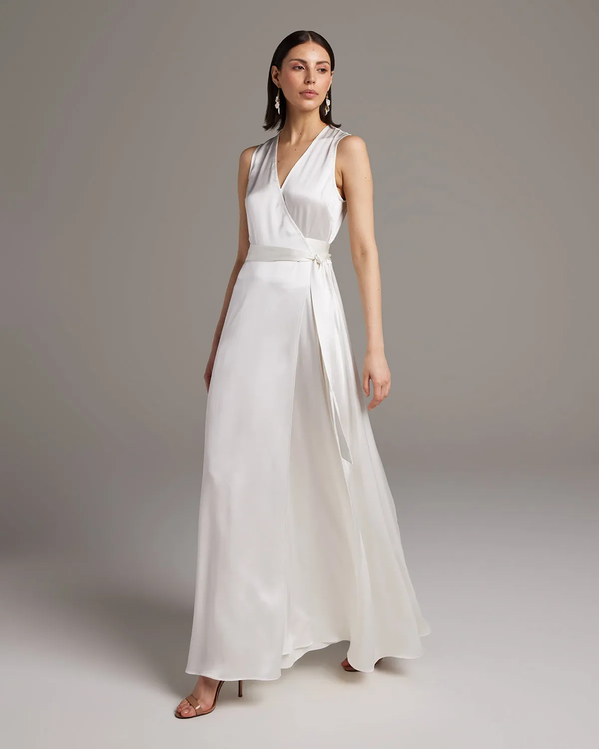 Bridal Frontward Wrap Dress