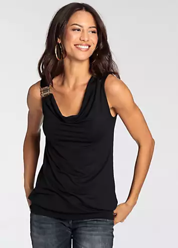 Buckle Shoulder Sleeveless Top by Melrose | Look Again