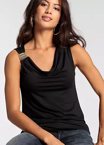 Buckle Shoulder Sleeveless Top by Melrose | Look Again