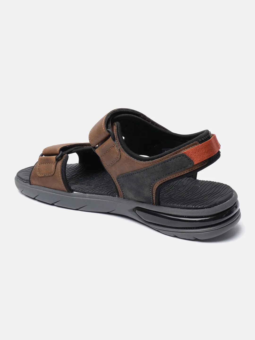 bugatti Brown & Black Back Strap Sandals