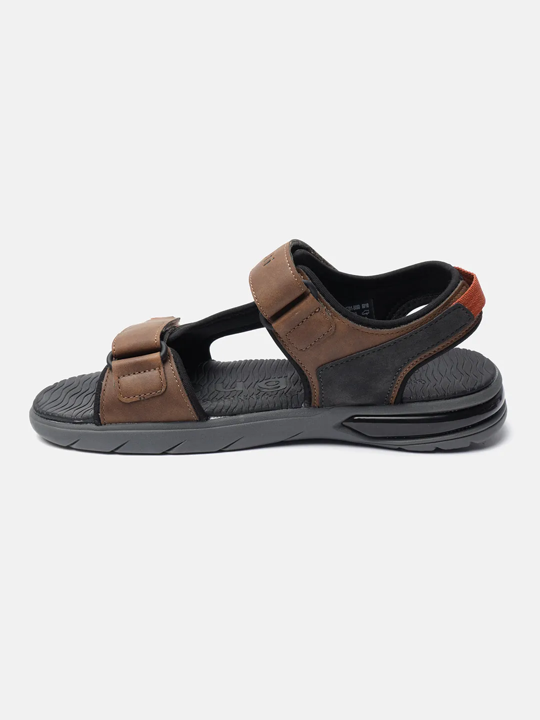 bugatti Brown & Black Back Strap Sandals