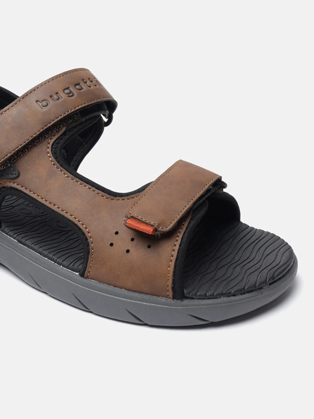 bugatti Brown & Black Back Strap Sandals