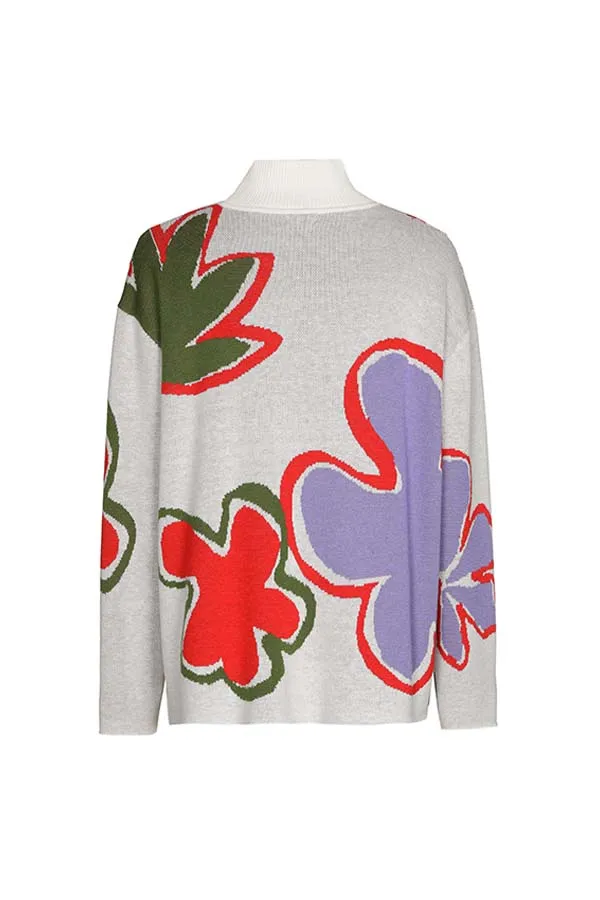 Caroline Biss FLORAL FANCY PULLOVER