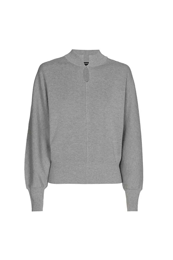 Caroline Biss GREY COMFORTABLE STRETCH PULLOVER