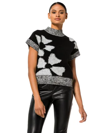 Caroline Biss HIGH HEM BOUCLETTE PULLOVER