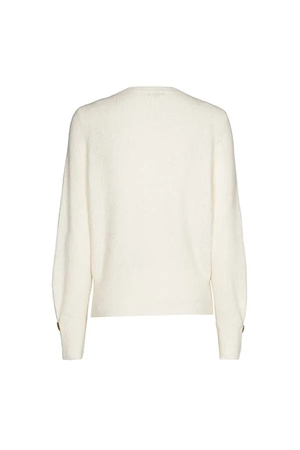 Caroline Biss WHITE HEART EFFECT PULLOVER