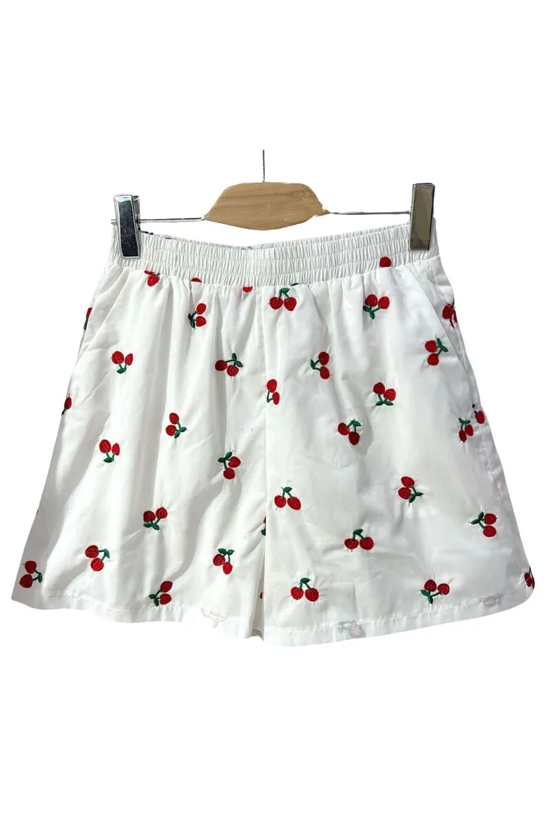 Cherry Shorts | Hvid | Shorts fra Avery