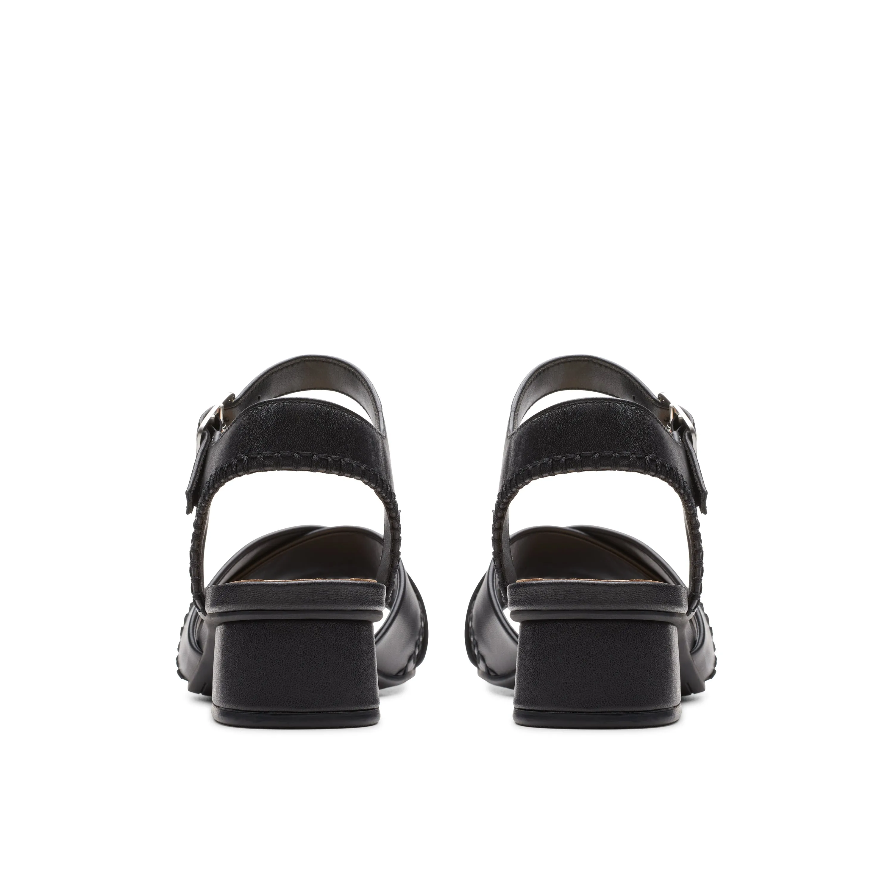 CLARKS | SANDALIAS CASUAL MUJER | SERINA35 CROSS BLACK LEATHER | NEGRO