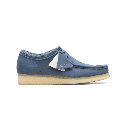 Clarks Men's Wallabee Moccasin Blue Suede