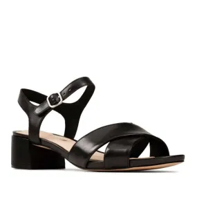 Clarks Sheer35 Strap 26148433 Women's Summer Black Leather Sandals