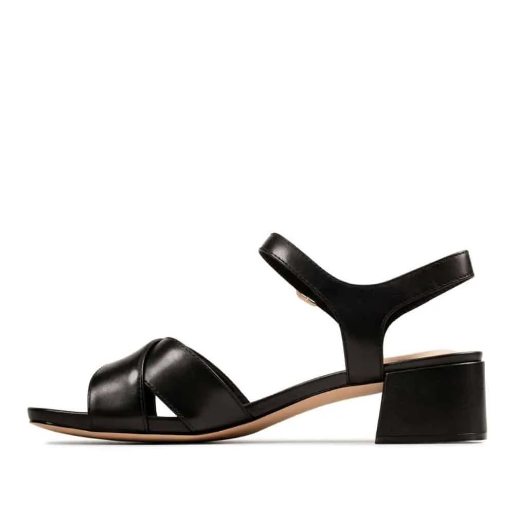 Clarks Sheer35 Strap 26148433 Women's Summer Black Leather Sandals