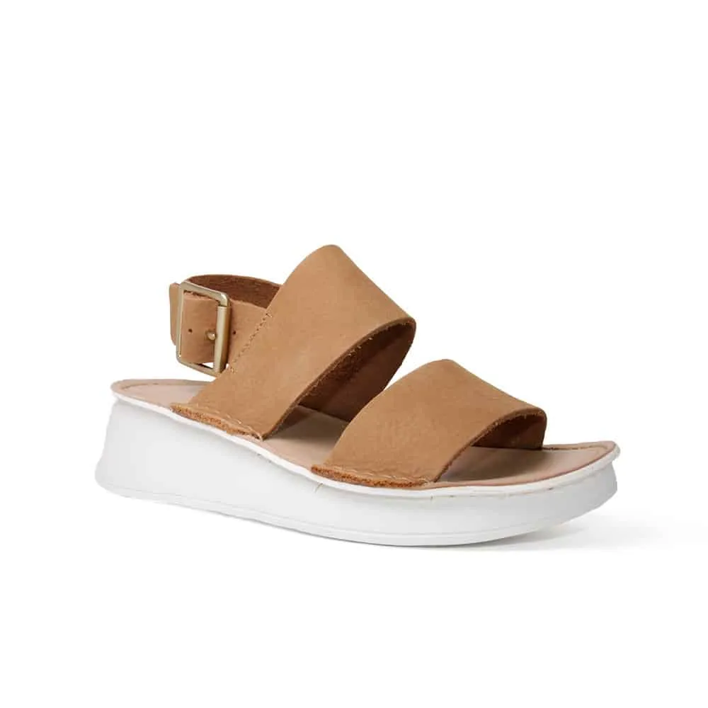 Clarks Velhill Strap 26170823 Women's Sandals for Summer in Light Tan Nubuck