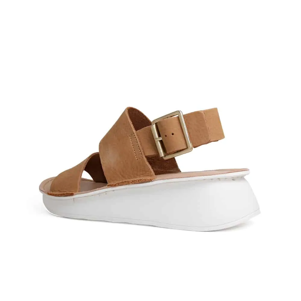 Clarks Velhill Strap 26170823 Women's Sandals for Summer in Light Tan Nubuck