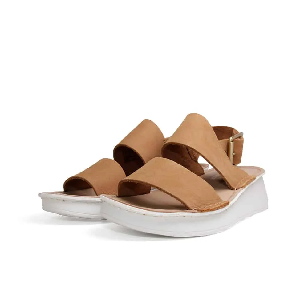 Clarks Velhill Strap 26170823 Women's Sandals for Summer in Light Tan Nubuck