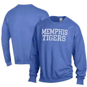 ComfortWash Memphis Tigers Royal Garment Dyed Fleece Crewneck Pullover Sweatshirt