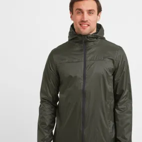 Craven Mens Waterproof Packaway Jacket - Dark Khaki