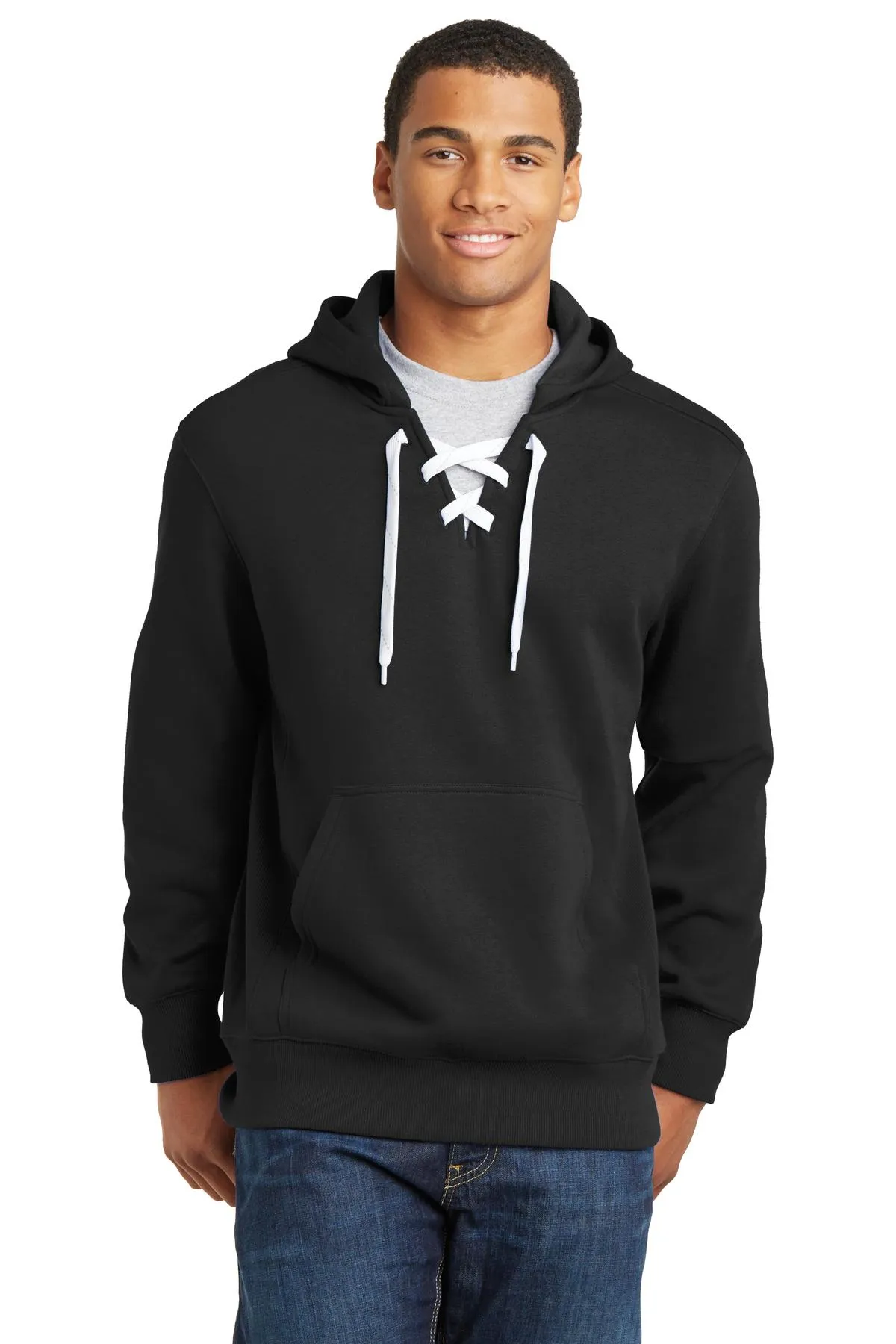 Custom Embroidered - Sport-Tek Lace Up Pullover Hooded Sweatshirt. ST271