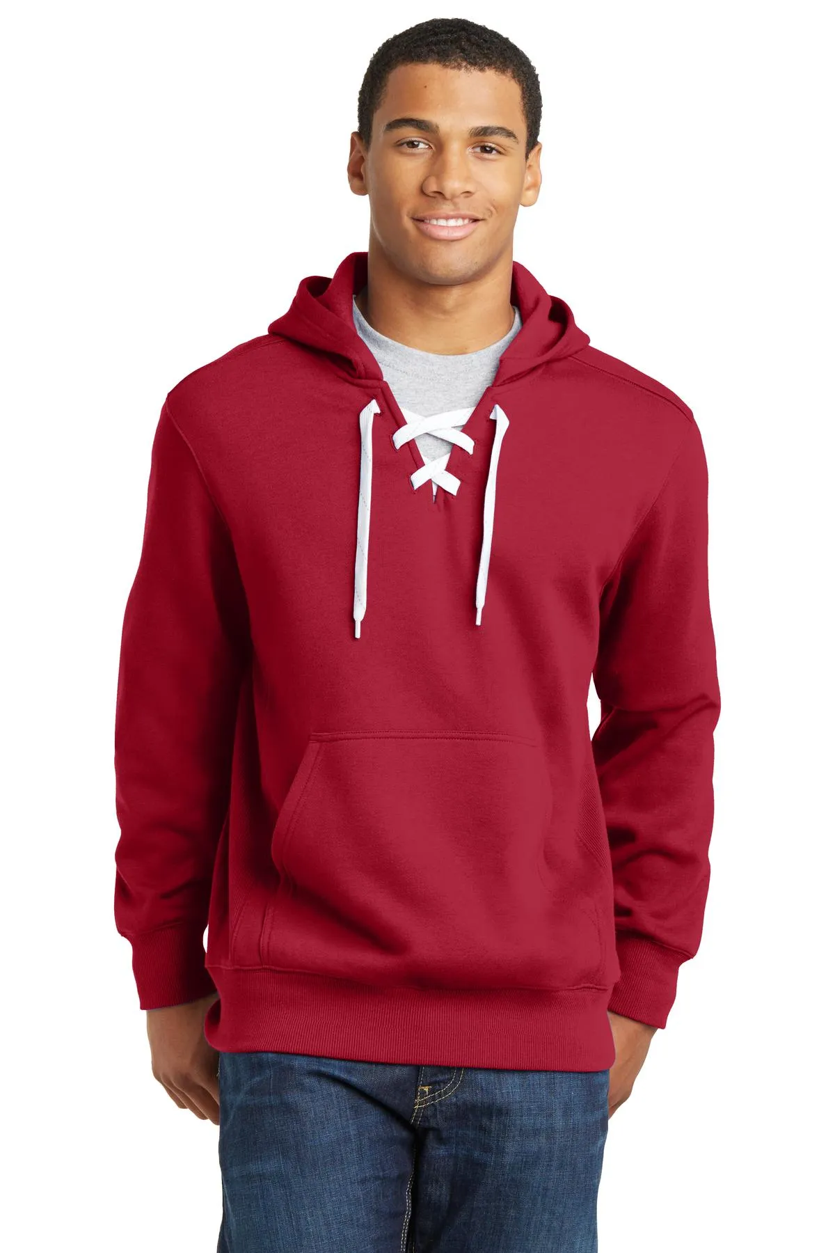 Custom Embroidered - Sport-Tek Lace Up Pullover Hooded Sweatshirt. ST271