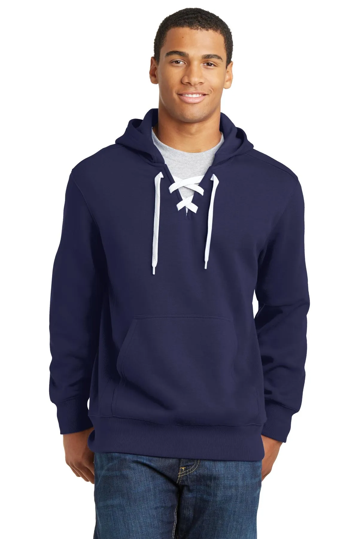 Custom Embroidered - Sport-Tek Lace Up Pullover Hooded Sweatshirt. ST271