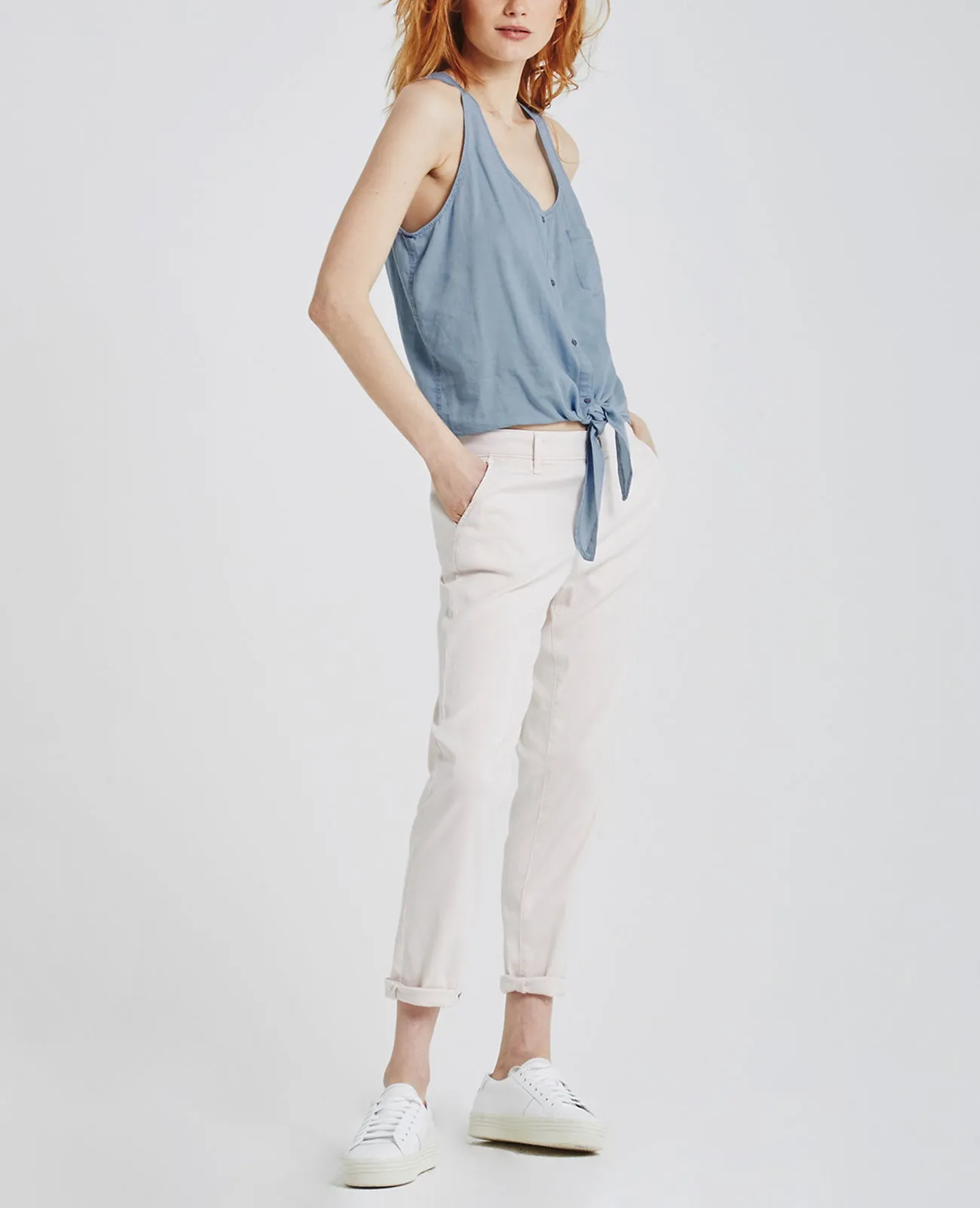     Cynthia Top   Sleeveless Button Up Tank  